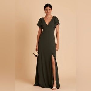 Bridy Grey Bridesmaid Dress Style: Heather Size: Medium Color: Olive